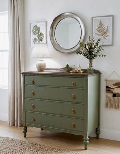 Refinished antique 4 drawer dresser