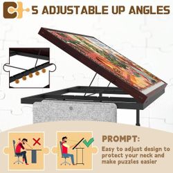 Puzzle Table with Wheels