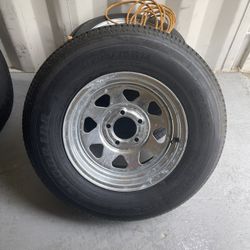 New 205-75-14inch  trailer tire With 5-lug galvanizedrims.$150/each 