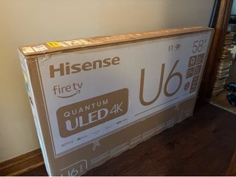 Hisense 58" U6 Series 4K Quantum ULED Smart Fire TV (58U6HF) - Brand New In Box