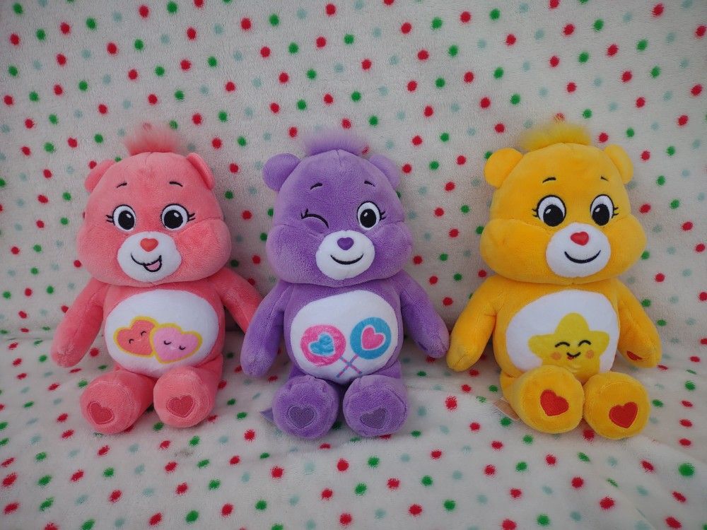 Care Bears Special Edition Collector Set of 3 9" Plush Care Bears