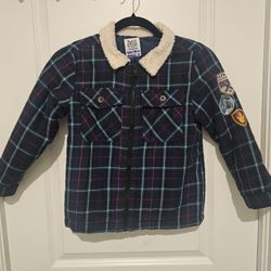 Kids Boys 365 Kids from Garanimals Plaid Sherpa Lined Jacket Size 7