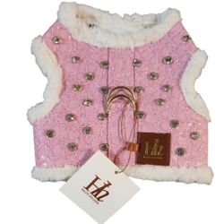 Haute Hounds Luxury Dog Harness Faux Leather & Fur Trim