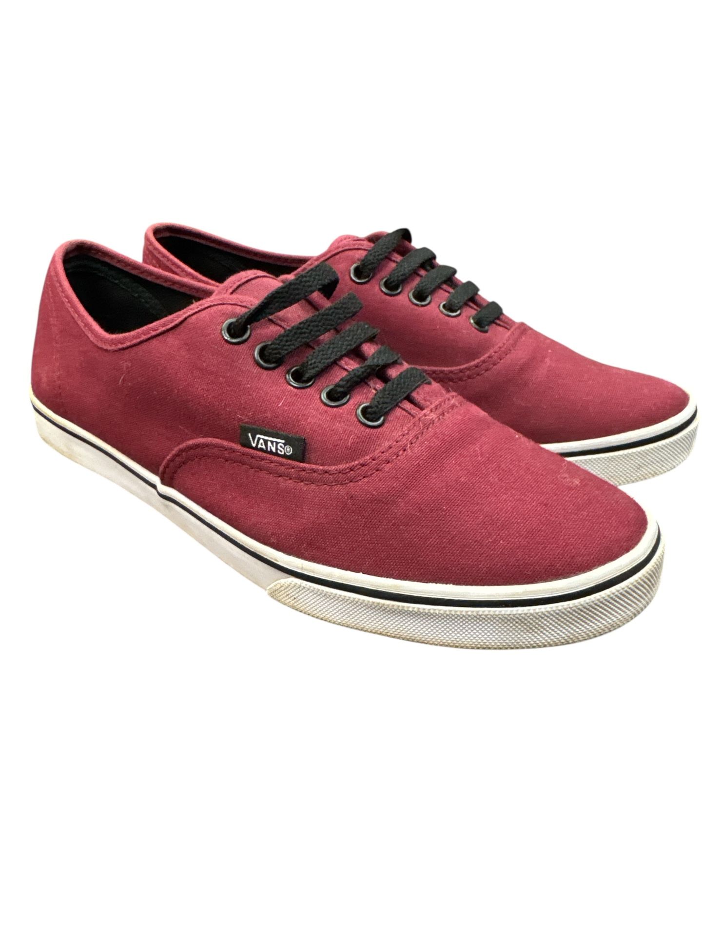 Vans Authentic Low Top Sneakers Mens Size 6 Burgundy Maroon Casual
