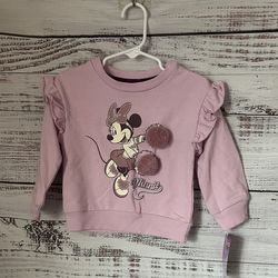 NWT Disney Minnie Mouse cheerlo Sweatshirt size 18 months