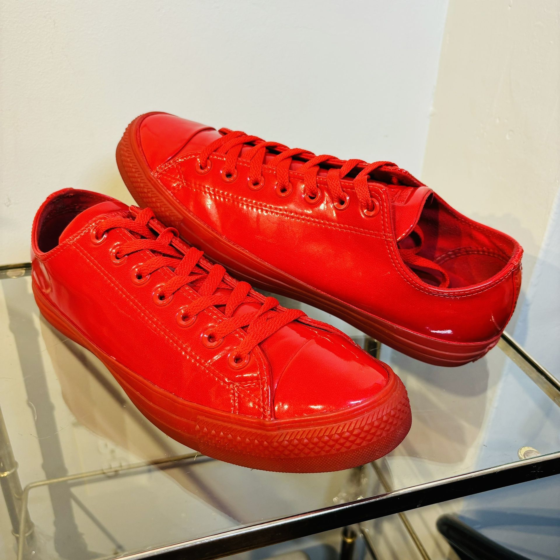 Converse “Casino Red" Patent Leather Red Shiny