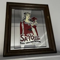 Mid-century  Sa-Yo Mint Jujubes Wall Mirror