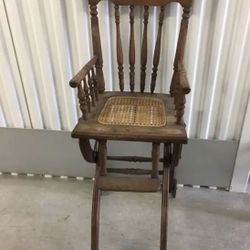 Antique Wooden High Chair