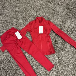 Red Lulu lemon set