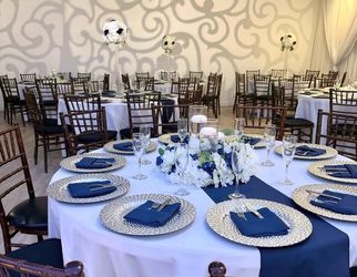 15añera center pieces navy blue