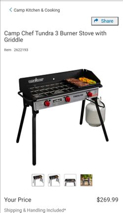 Camp Chef Tundra 3 Burner Stove $180