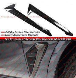 20-23 BMW X5M Full Carbon Fiber Side Fender Vent Trim Overlay