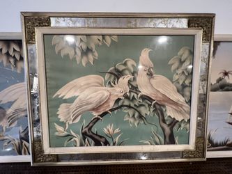 Turner Bird Cockatiel painting print mirror frame