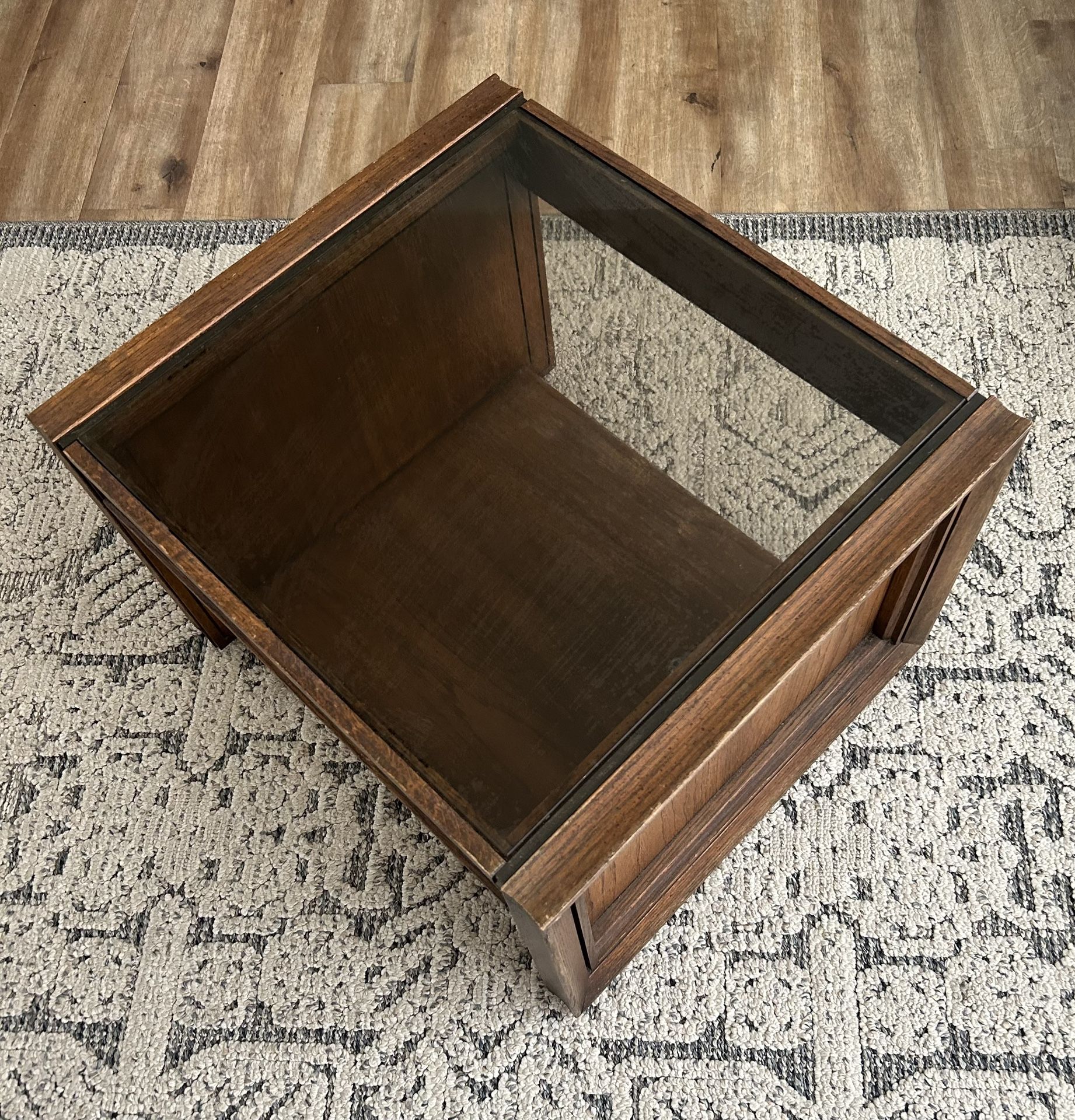 Vintage Mid-Century Glass Coffee Table