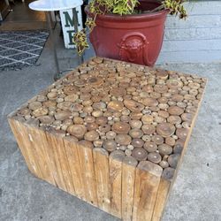 Vintage Teak, Wood Coffee Table 28 X 28 16  Tall