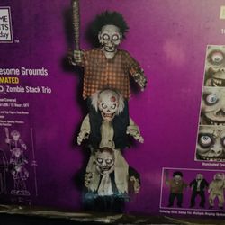 Home Accents LED Animated Zombie Stack Trio. You Must Pick Up