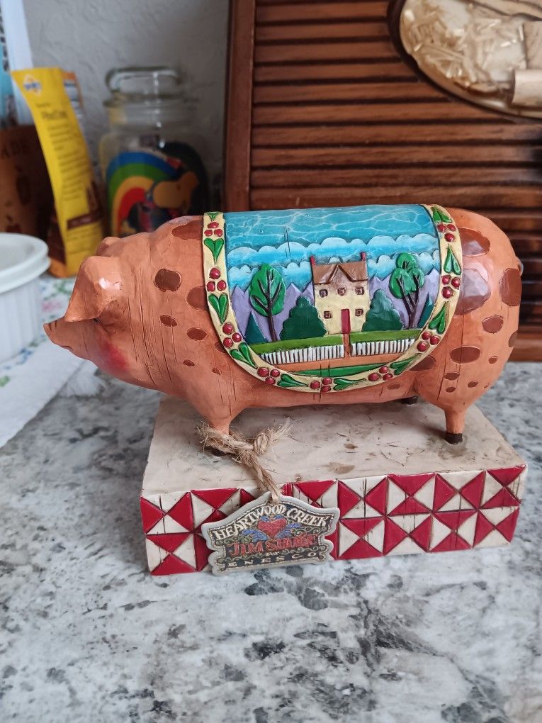 2003 Jim Shore Heritage Pig Statue