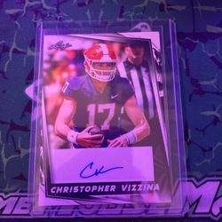 Cristopher Vizzina Leaf Autogrpahed card  