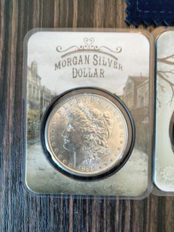 SET OF 4 MORGAN SILVER DOLLARS BU