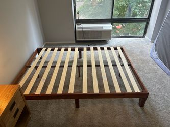 Queen bed frame and mattress