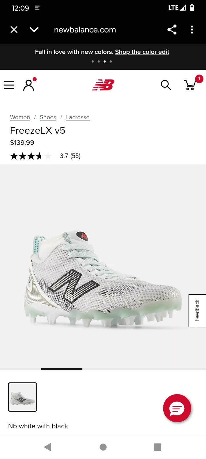 New Balance FreezeLX V5 Lacrosse