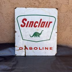 Vintage Sinclair Gasoline Enamel Sign 