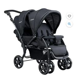 Costway Foldable Twin Baby Double Stroller Lightweight Travel Stroller Infant Pushchair