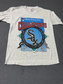 1993 Chicago White Sox MLB Champions T-shirt with 'CHAMPIONS' text and 'SOX' logo #baseball #champions SZM