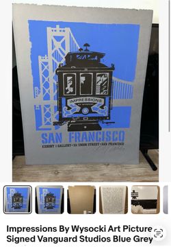 Vintage Wysocki art signed - 20x26 Not Framed. Vanguard Studios