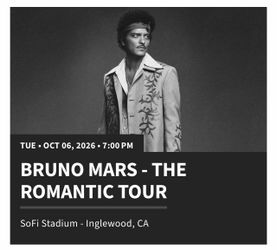 Bruno mars tickets