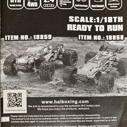 1:18 Scale All Terrain RC Truck 4WD