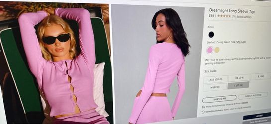 Alo pink top