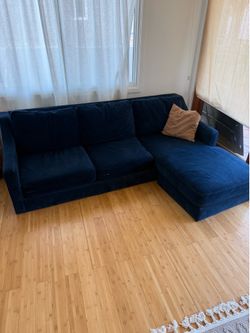 Blue floor couch
