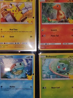 Pokémon McDonald’s Pikachu Charmander Squirtle Bublasaur Non Holo