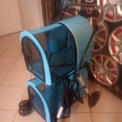 Brand New Beautiful Double Pet Stroller 