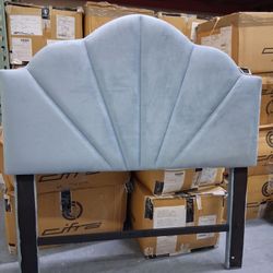 Baby Blue Mermaid Shell Headboard For Twin Bed For Sale