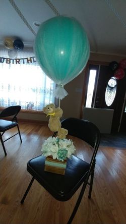 Flower with teddy bear centerpieces