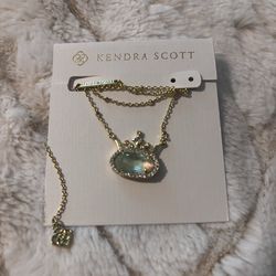 Kendra Scott Elisa Disney princess necklace in light green
