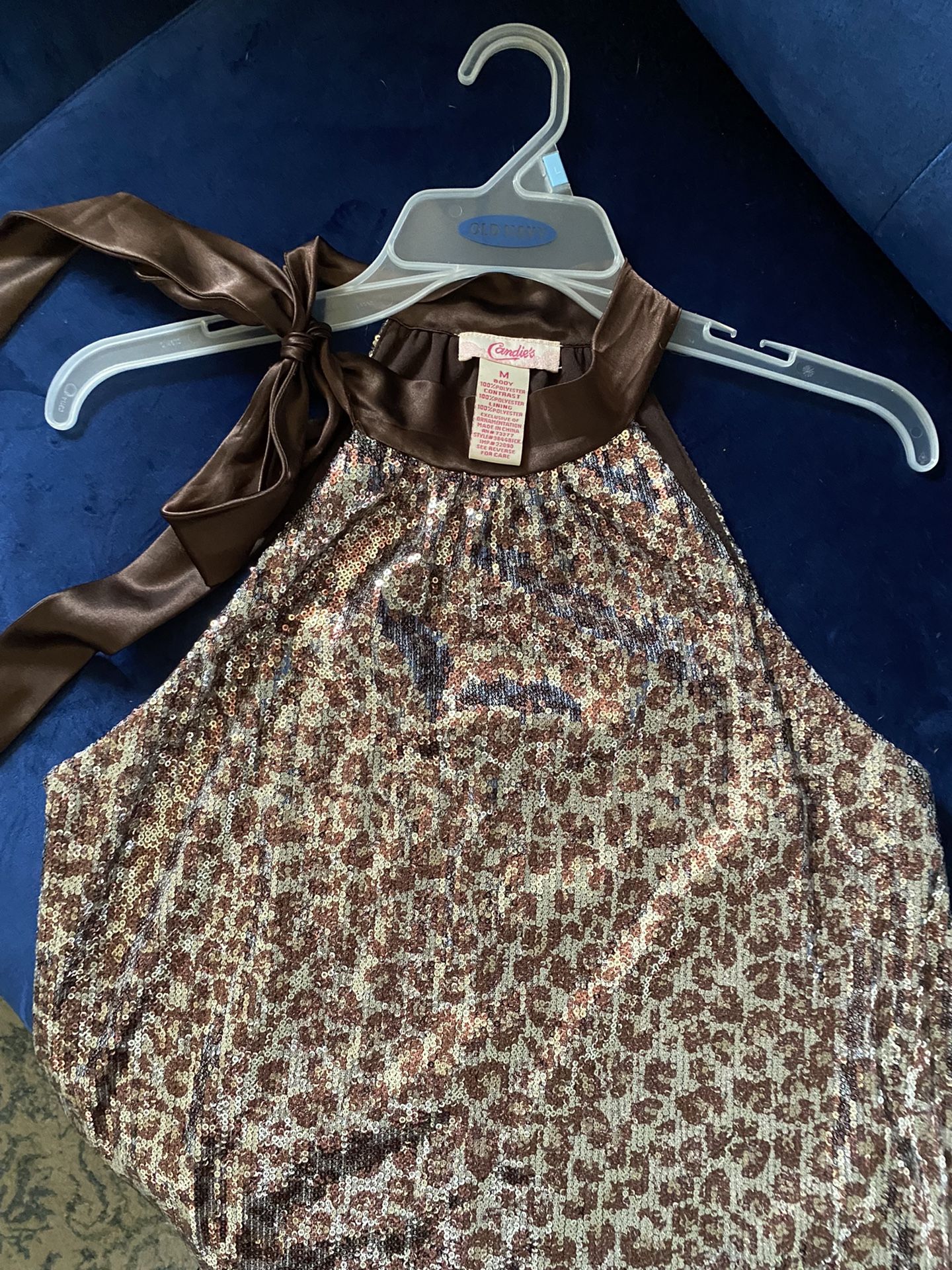 Leopard Bling Print Sleeveless Top Very Chic