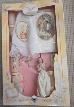 First communion candle set
