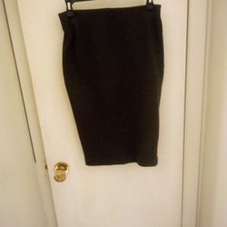 Simply Styled dark Greyish Black Pencil Skirt