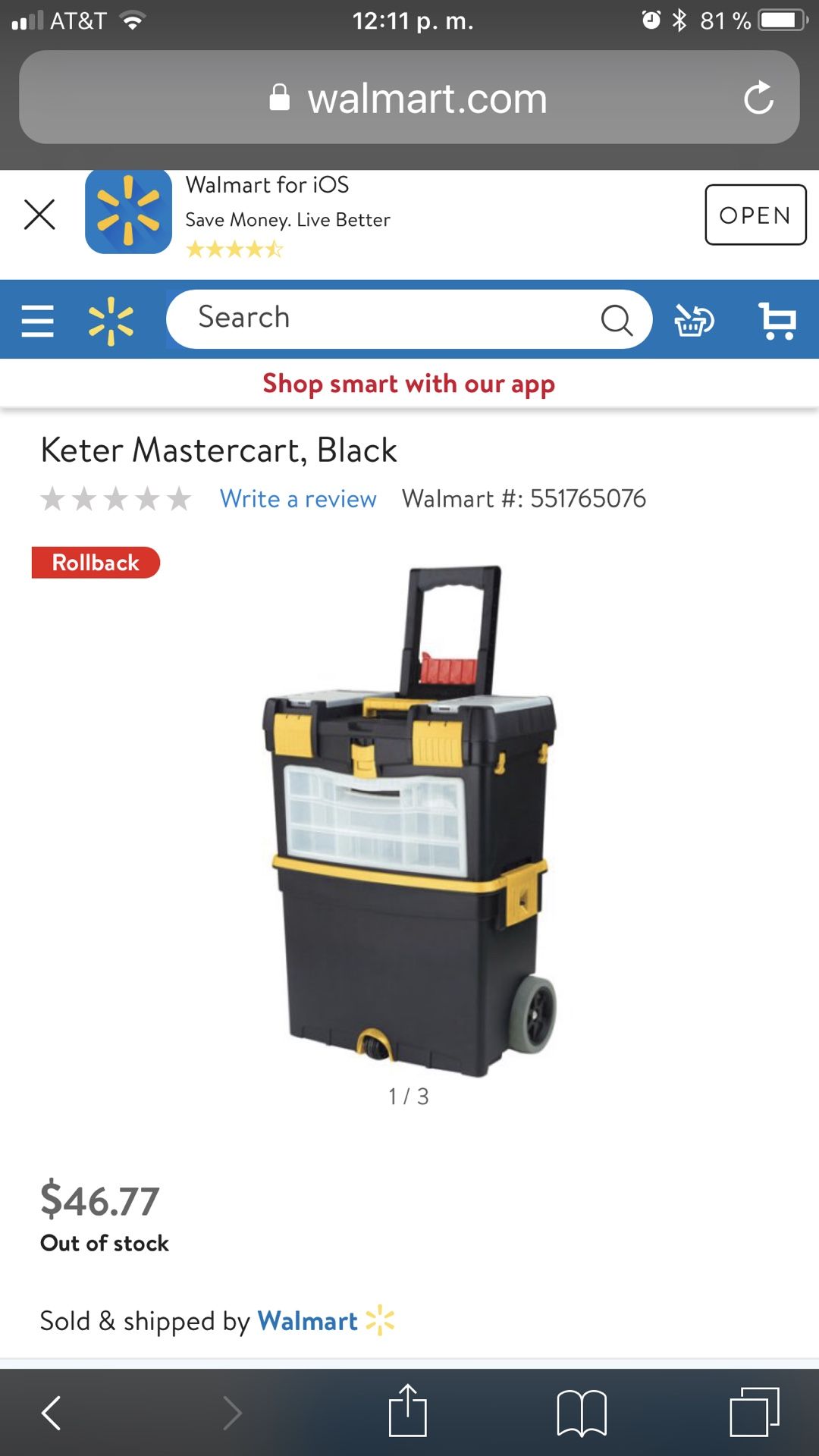 Black & Decker Mastercart rolling tool box for Sale in Ceres, CA