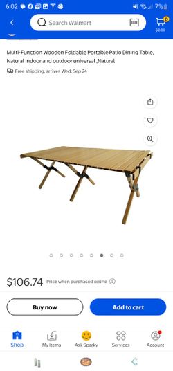 Multi-Function Wooden Foldable Portable Patio Dining Table