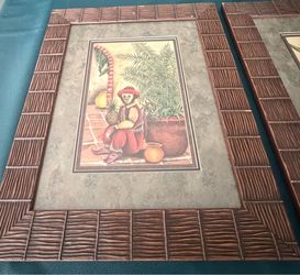 Framed Prints: Tropical Monkey with Pineapple by Diane Krumel