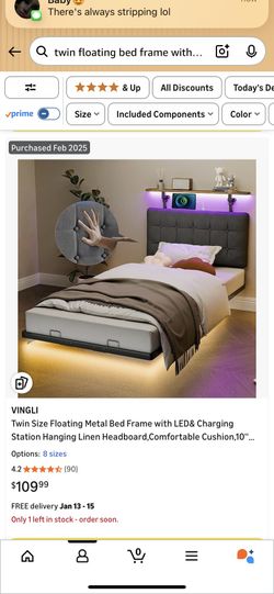 Twin Size Floating Bed