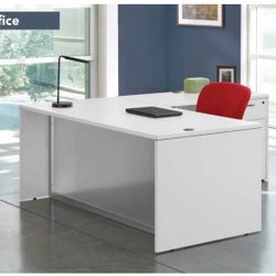 Furniture L Shaped Desk With Glass Modesty 