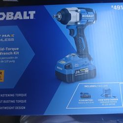 KOBALT 1/2 Mid-Torque Impact Wrench Kit 24v Max Brushless 