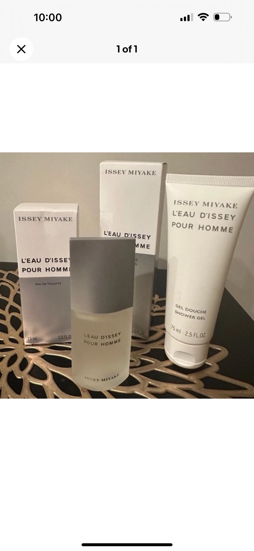 Issey Miyake L'eau D'issey 15ml Men's Eau de Toilette And Shower Gel 75ml boxed