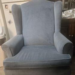 Blue Wing Back Chair. 30$ OBO