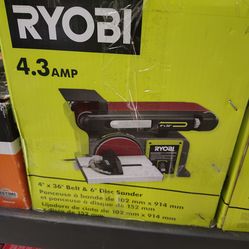 Ryobi corded 4inx36in belt and 6 in disc sander